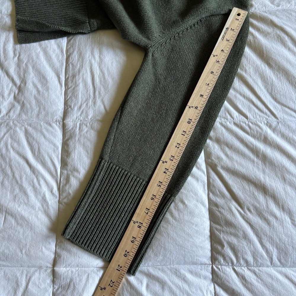 Gap 24/7 Split Hem Cardigan Olive "Deep Depth" Green Women's L Grandpacore EUC - Picture 13 of 13